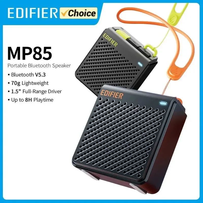 Premium Material Altavoz Bluetooth portátil Edifier ligero 70 g 8 horas de reproducción resistente al agua estéreo inalámbrico para camping y senderismo. Green