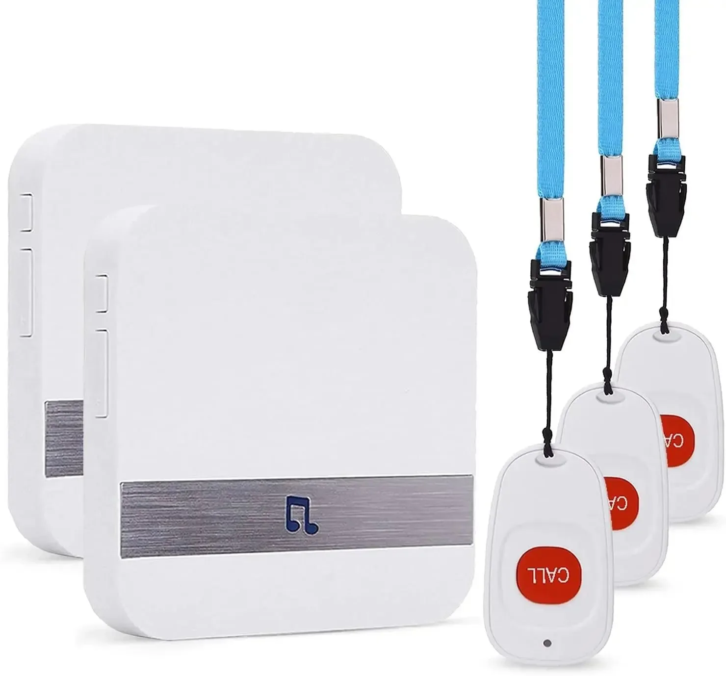 Trendy Timbre inalámbrico con buscapersonas para casa inteligente alarma de emergencia para pacientes con timbre de llamada remota de 150 m y botón SOS receptor con enchufe de EE. UU. UE Reino Unido y Australia. High-Performance