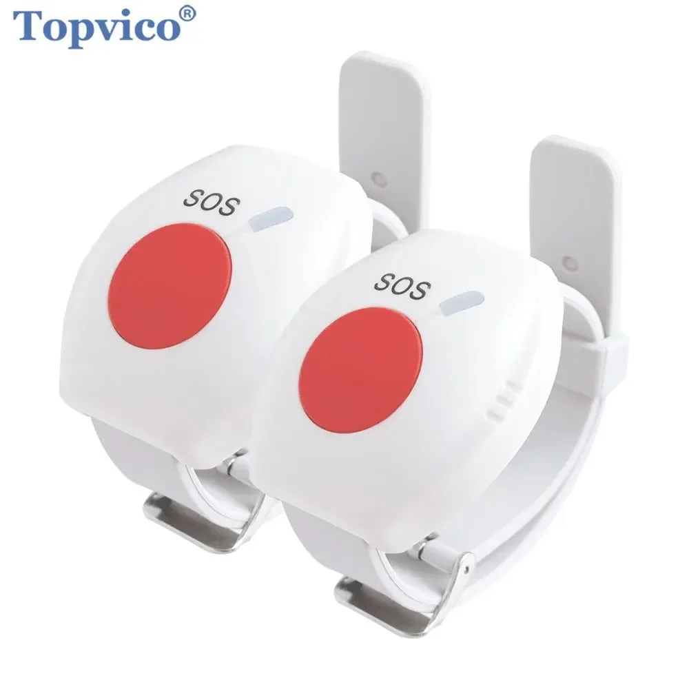 Contemporary 1 2 pulsera de emergencia SOS con botón de pánico RF de 433 MHz para personas mayores – Sistema de alarma de seguridad para el hogar Consistent