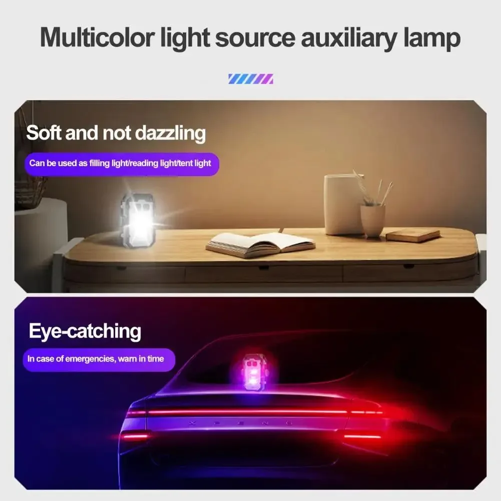 Healthy Linterna de llavero recargable por USB luz dual versátil luz de seguridad para exteriores para acampar y pescar. Top-Quality