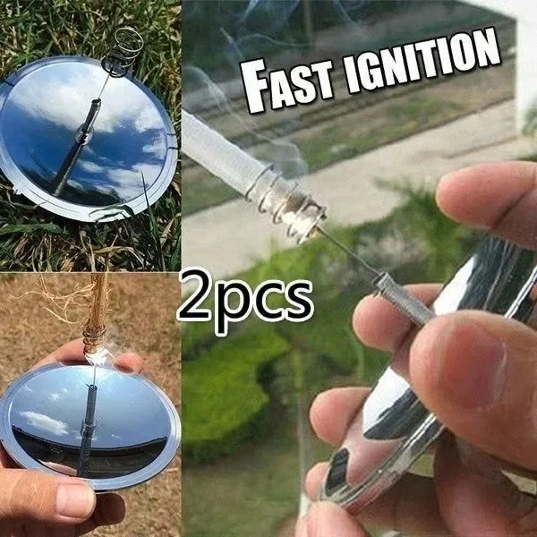 Dependable Encendedor solar de supervivencia para acampar 1 2 unidad resistente al agua y al viento i para iniciar fuegos herramienta EDC de emergencia para exteriores equipo deportivo color plateado Trusted