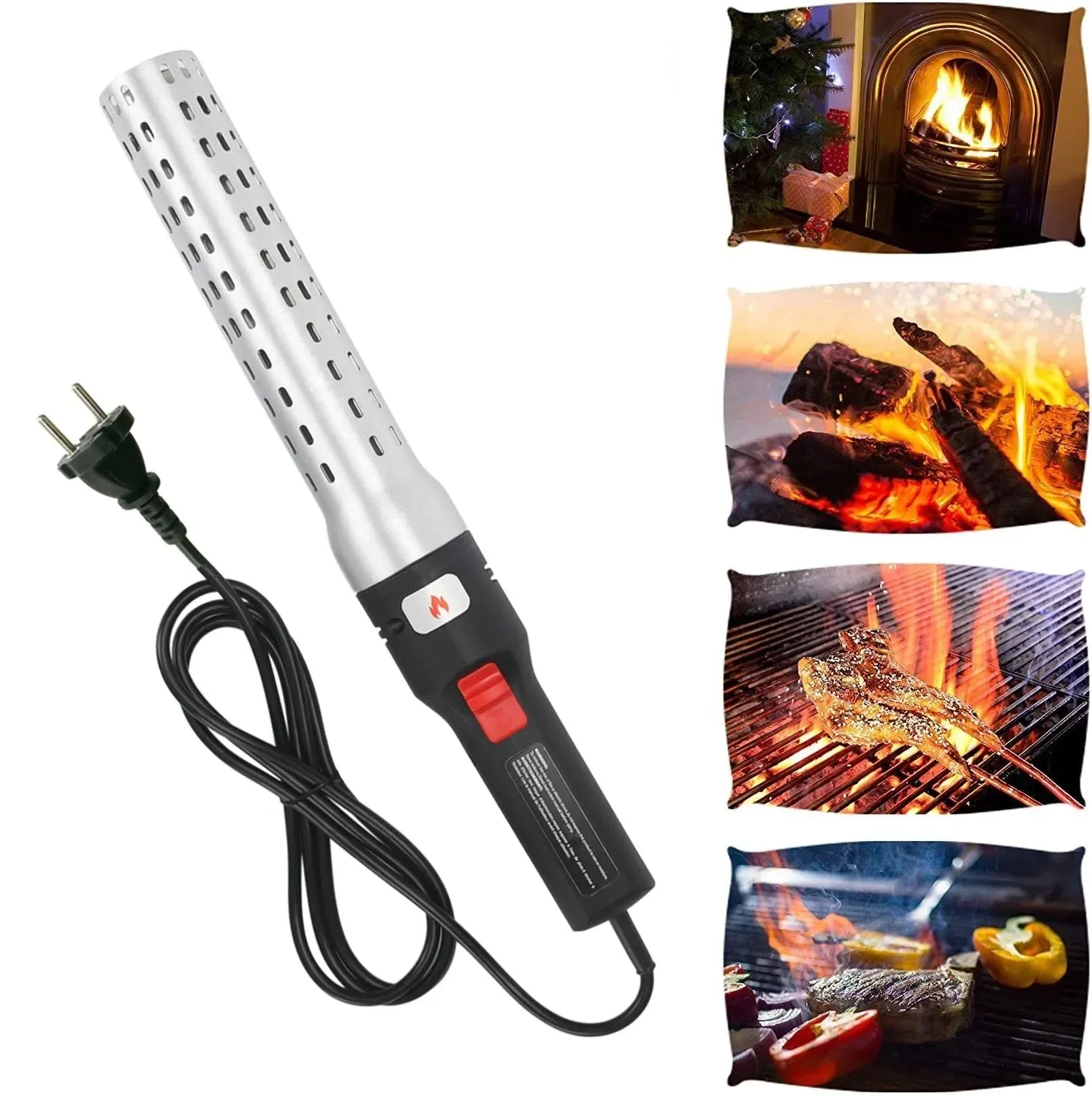 Minimalist Encendedor de carbón para barbacoa – Encendedor eléctrico para parrilla Kamado Encendido rápido de parrillas ahumadoras Convenient