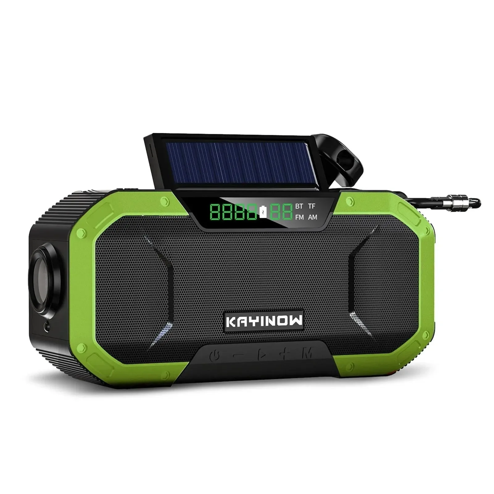 Fast Radio solar de emergencia con manivela cargador de batería externa de 5000 mAh linterna para acampar al aire libre y supervivencia. Eco-Friendly