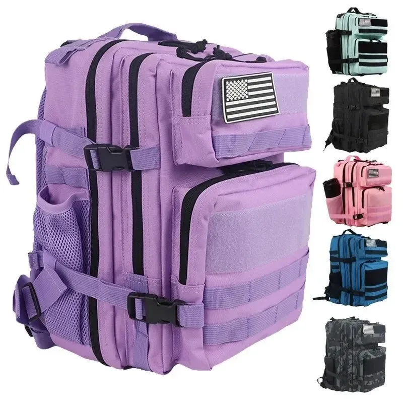 Casual Mochila táctica para hombre – Mochila de 25 45 L para gimnasio fitness camping y senderismo con sistema Molle bolsa de viaje grande para portátil Recyclable