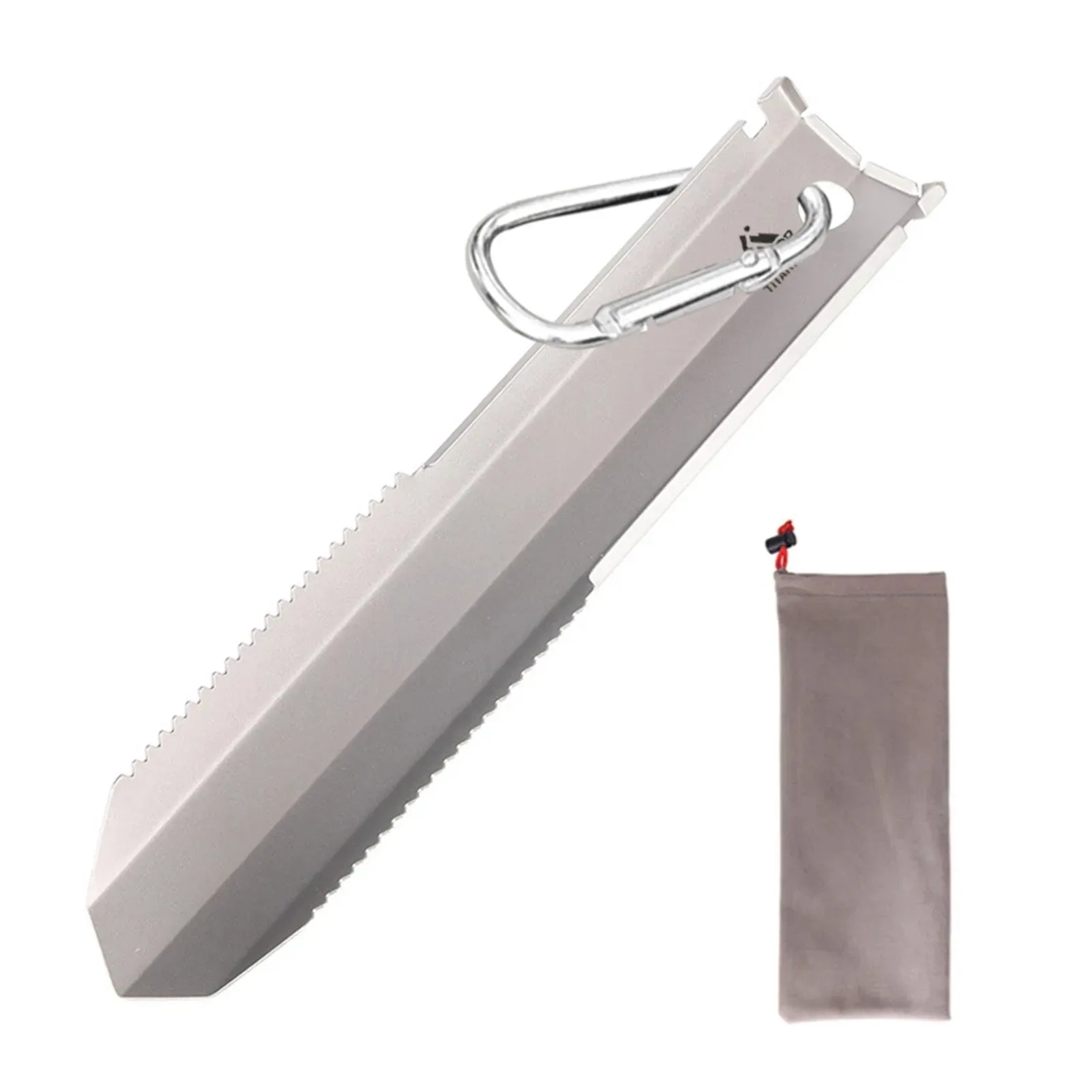 Effective Pala dentada manual de titanio Taruor para jardín pala con clip para acampar hacer senderismo y mochilerismo al aire libre. Luxury
