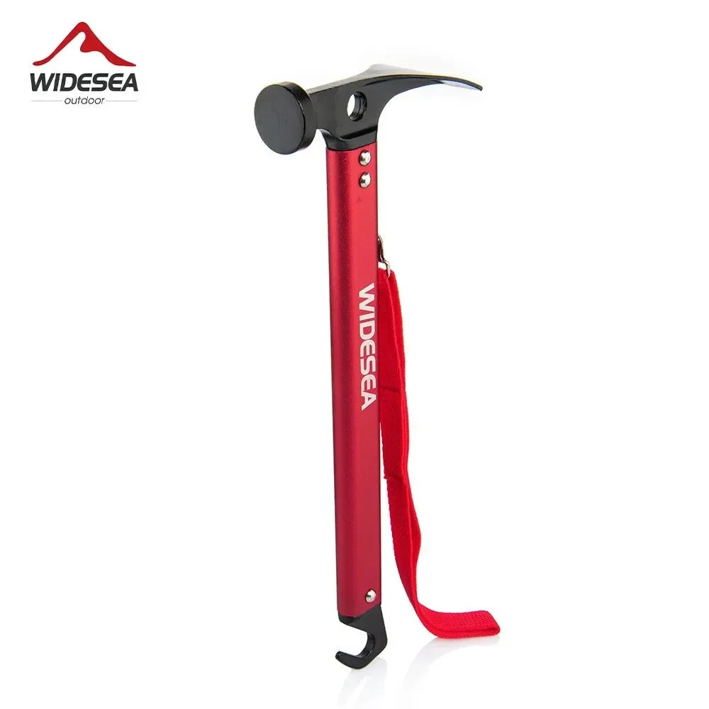High-Quality Martillo de camping mazo de acero inoxidable y cobre para estacas de tienda de campaña al aire libre con extractor de estacas para montañismo y senderismo. Reliable