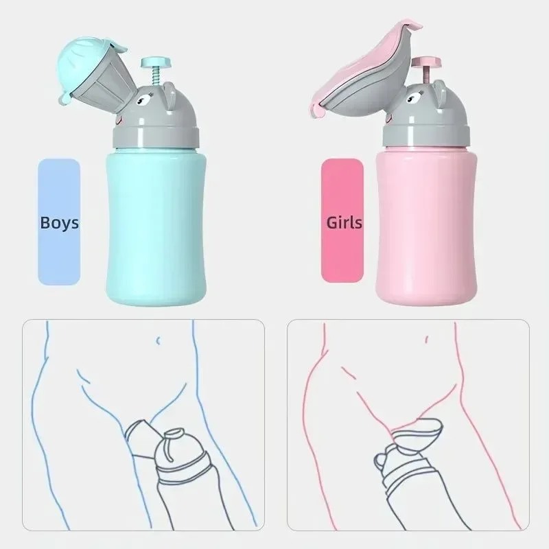 Long-Lasting Urinario higiénico portátil para bebés de 500 ml orinal de exterior a prueba de fugas para niños y niñas. Smooth