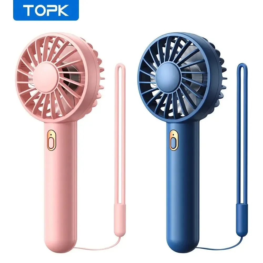Genuine Mini ventilador portátil recargable de 1800 mAh – Ventilador eléctrico personal de mano USB con 3 velocidades para uso en interiores camping y habitaciones. Clean