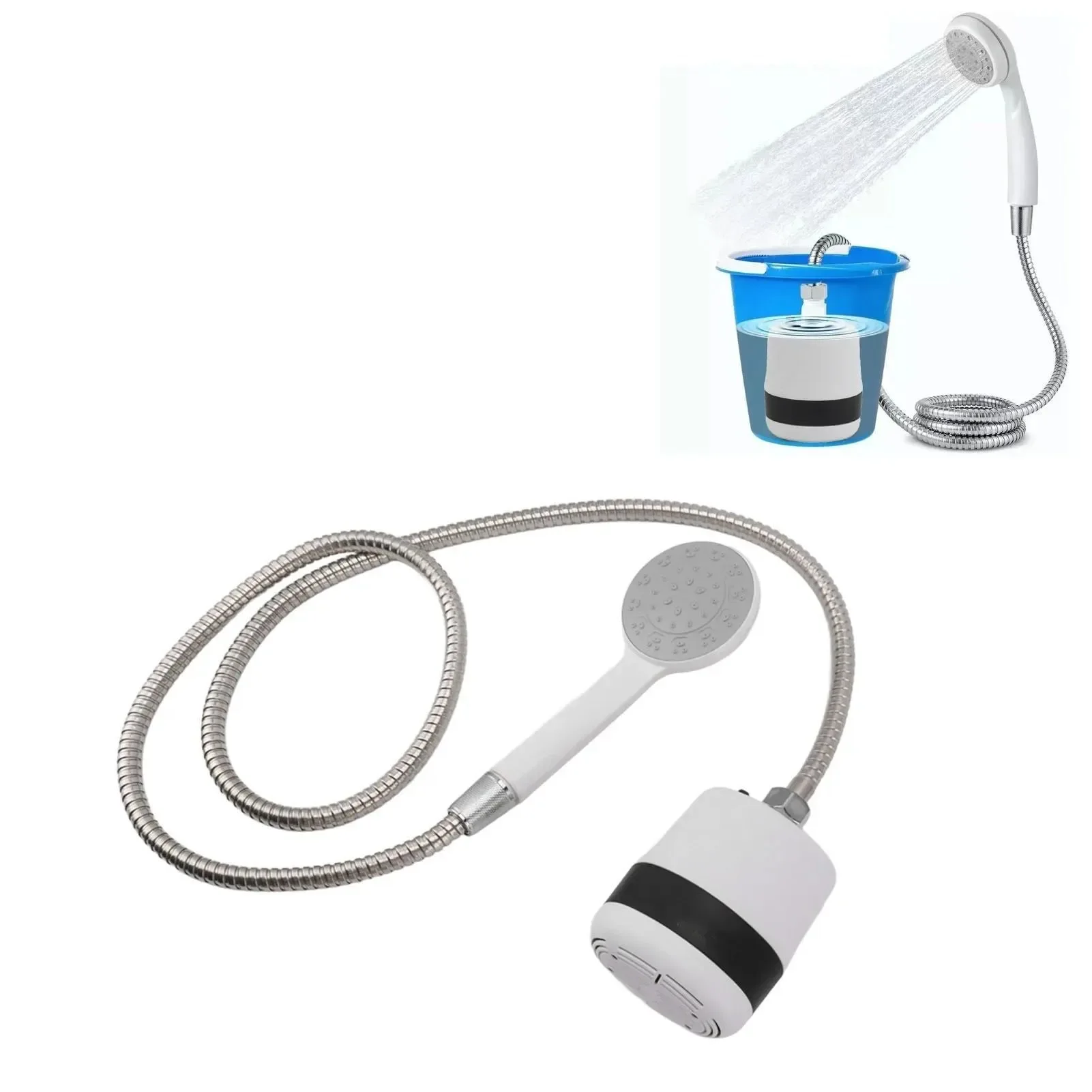 Trendy Ducha portátil para acampar al aire libre ducha eléctrica de mano ducha de camping recargable de mano compacta con batería PRESUPUESTO Eco-Friendly