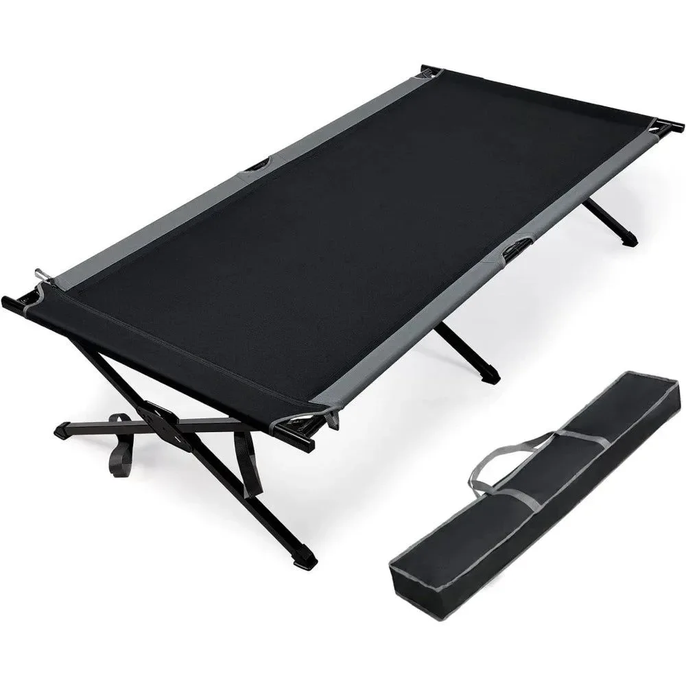 World-Class Catre de camping extra ancho para adultos cama plegable resistente con bolsa de transporte 213 cm de largo x 107 cm de ancho soporta hasta 250 kg Acerca de este artículo Dependable