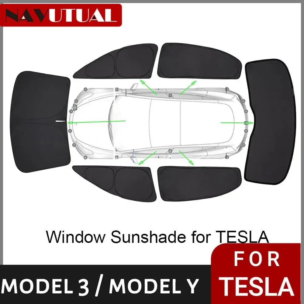 Relaxed Parasol de privacidad para Tesla Model 3 y Model Y parasol a medida para ventanilla de coche Premium Material