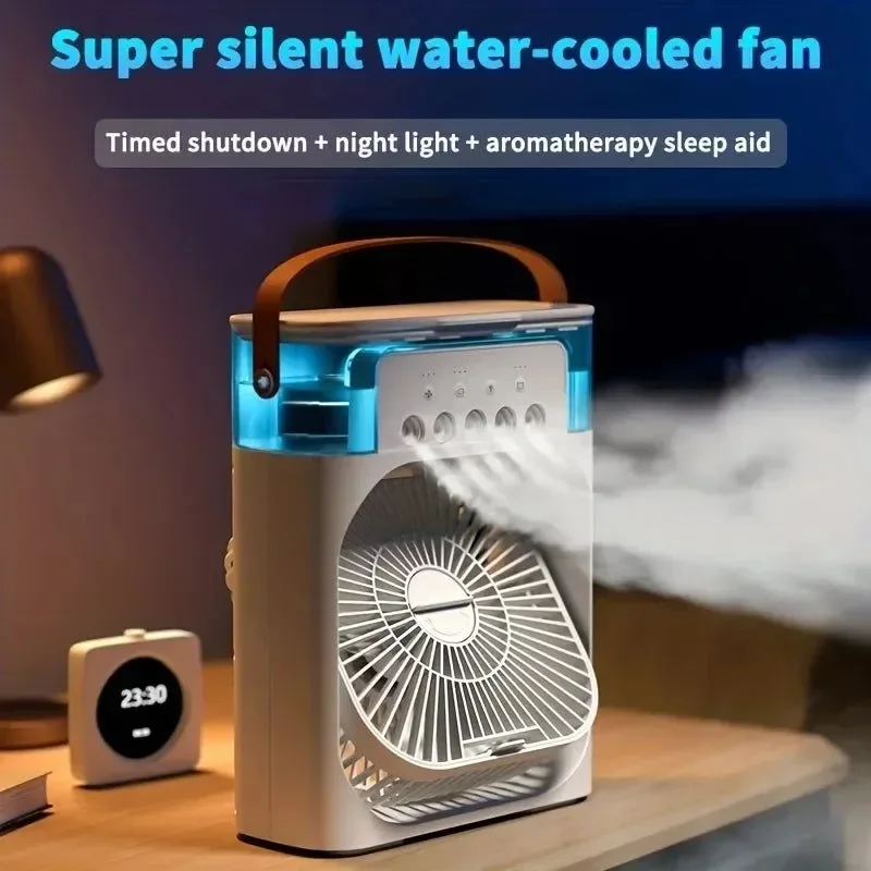 Durable Ventilador eléctrico con humidificador enfriador de aire portátil para camping y cochecitos de bebé Consistent