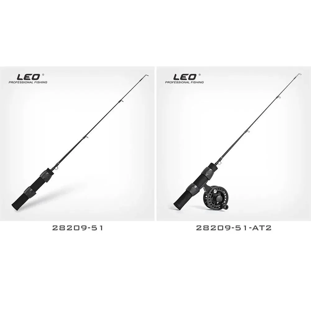 Casual Combo de caña y carrete para pesca en hielo LEO de 51 cm caña de pescar portátil para invierno Outstanding