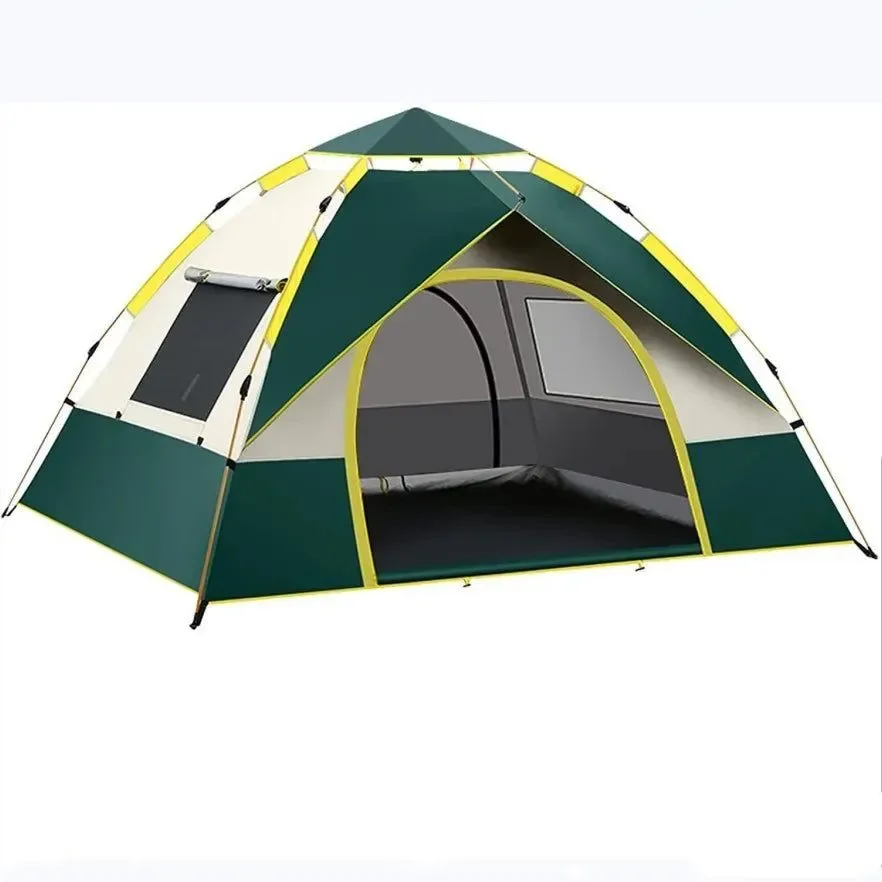 Sophisticated 3-4 Person Instant Pop-Up Tent – Waterproof Automatic Camping Tent with Fiberglass Poles for Family Outdoor Adventures Powerful