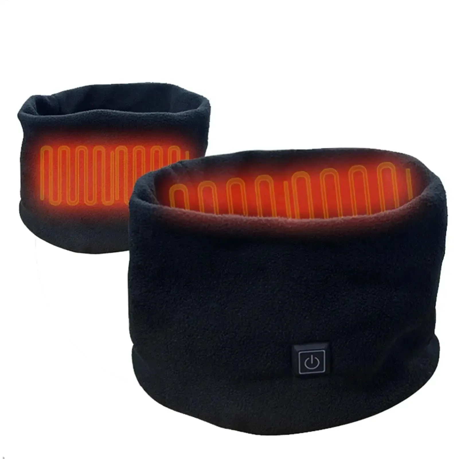 Premium Rechargeable Electric Heating Scarf Windproof Neck Warmer with 3 Temperature Settings for Cycling Skiing Pure
