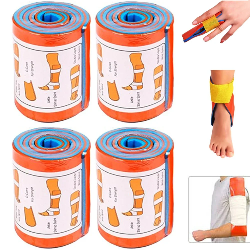 Modern Emergency Aluminum Splint Roll 11×46cm – Reusable Moldable First Aid Support for Fractures Injuries Functional