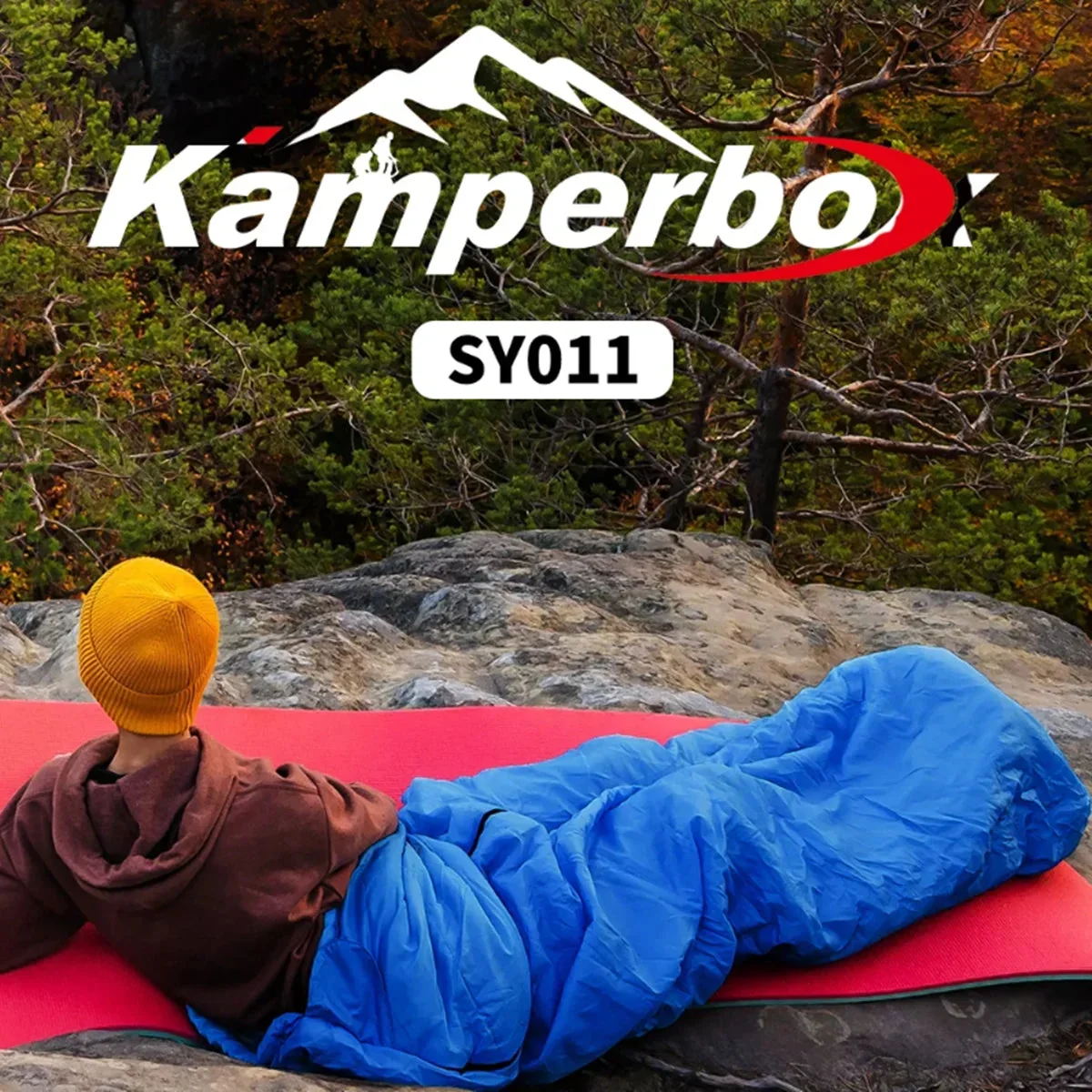 Refined 3-Season Camping Sleeping Bag – Cotton Fill Adult Size Splicing Single Comfort Temp 0–5°C Kamperbox High-End
