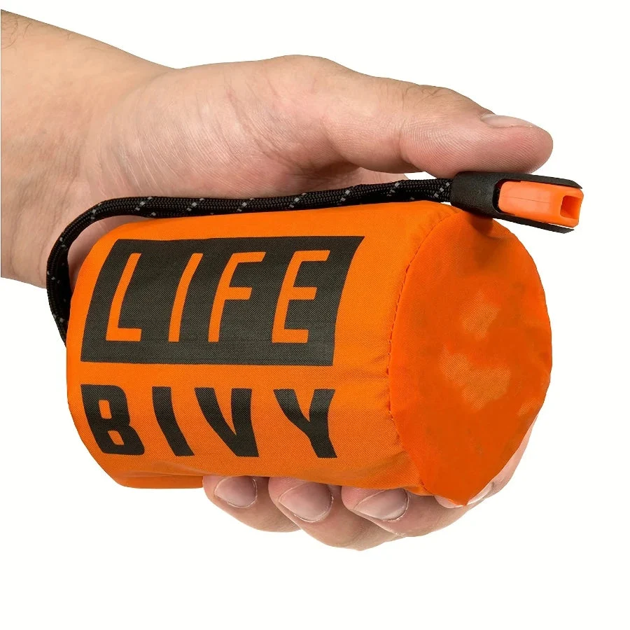 Convenient Emergency Mylar Survival Sleeping Bag – Waterproof Thermal EDC Bivvy Sack Orange Consistent