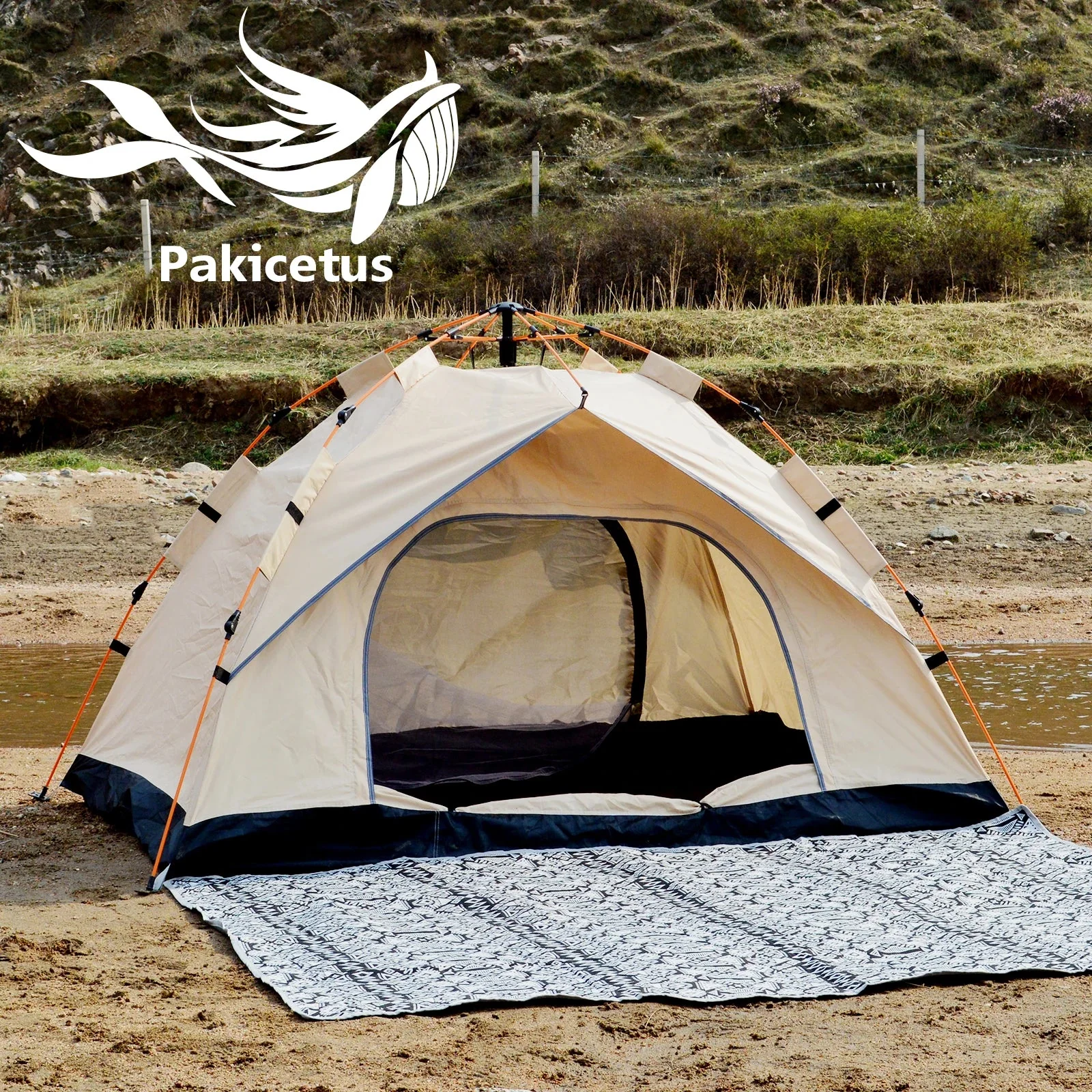 Consistent 3-4 Person Instant Pop-Up Camping Tent – Dual Doors Waterproof Quick Setup Shelter Modern