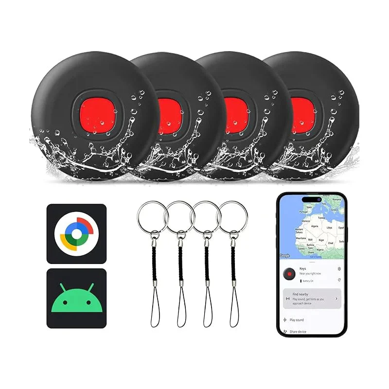 Efficient IP67 Waterproof Bluetooth Tracker Google 4-Pack Original Design