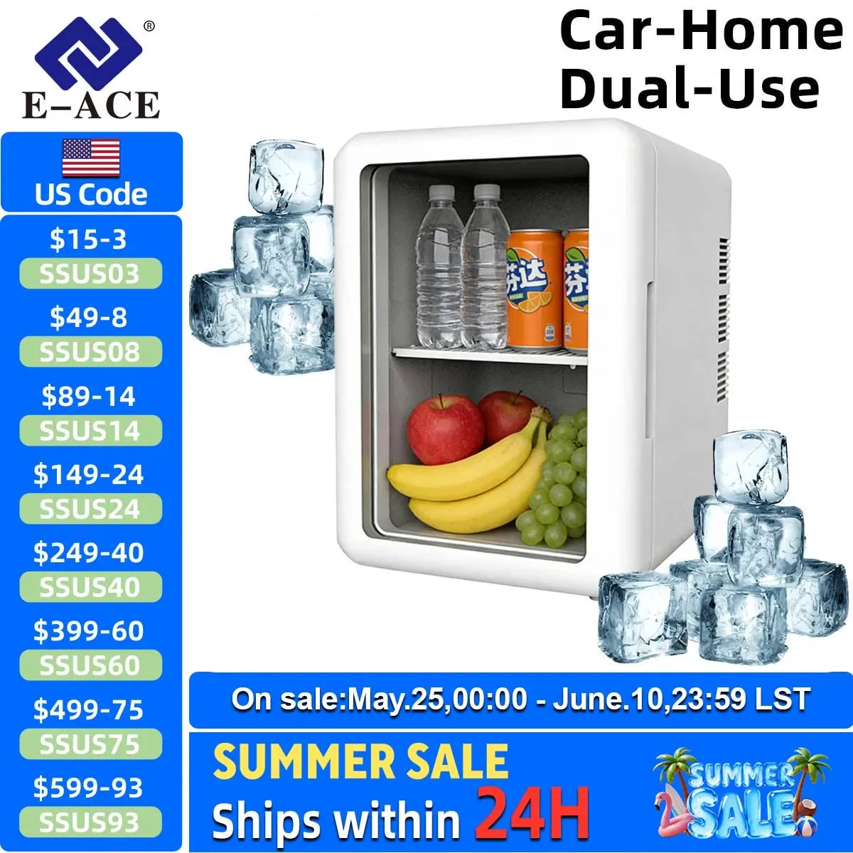 Proven 4L Portable Compressor Car Fridge zer – Adjustable Temperature CE RoHS for Camping Road Trips Optimized