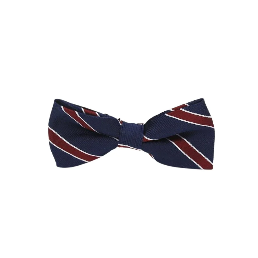 Comfortable University Striped Bow Tie Pre-Tied Long-Lasting