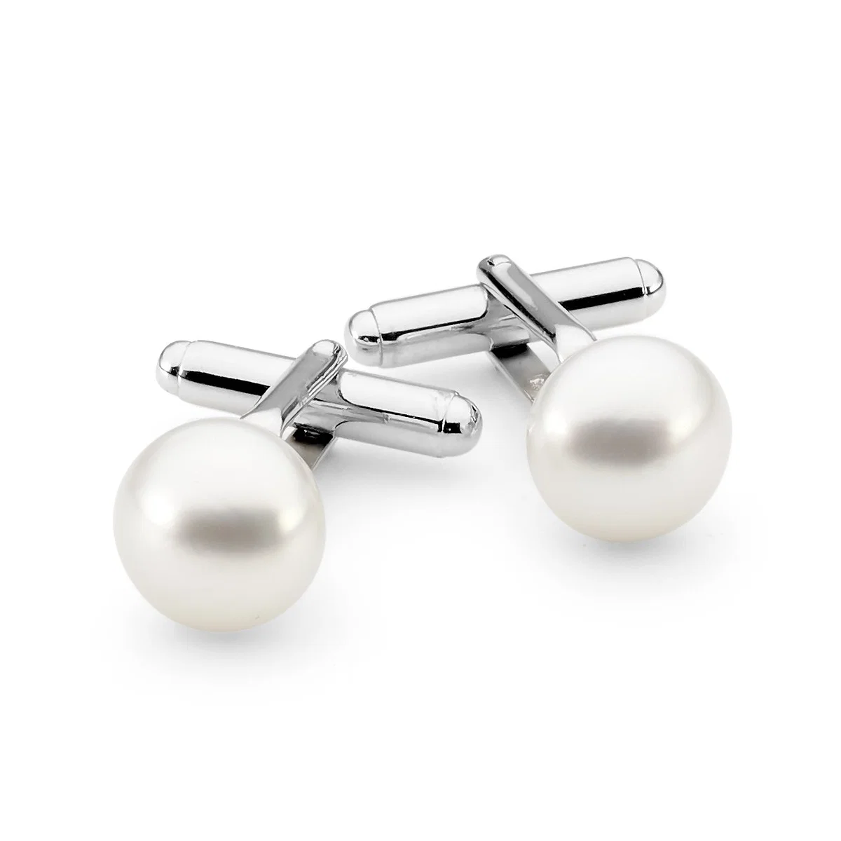 Contemporary White Pearl Cufflinks Durable