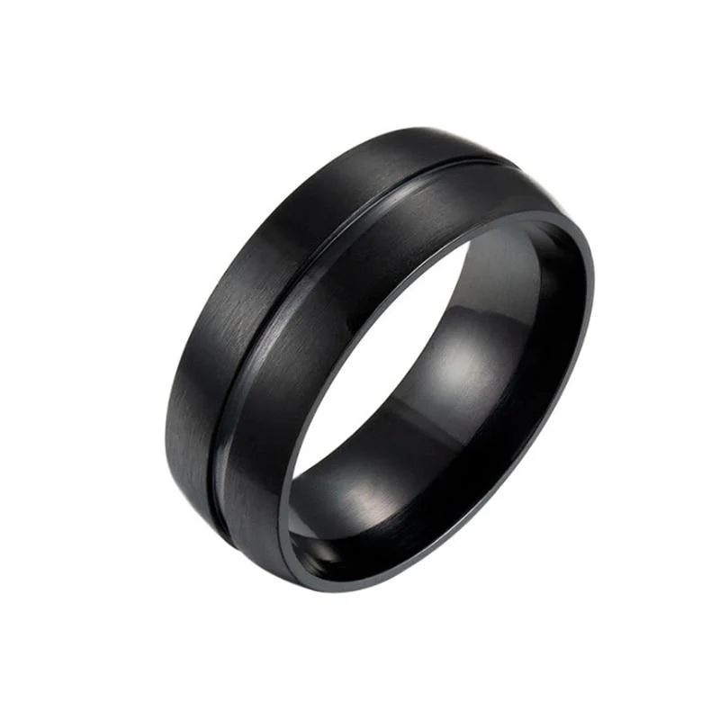 Practical Matte Black Stainless Steel Ring Advanced