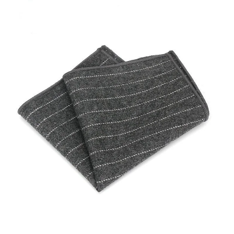 Fashionable Pinstriped Wool Pocket Square Optimized