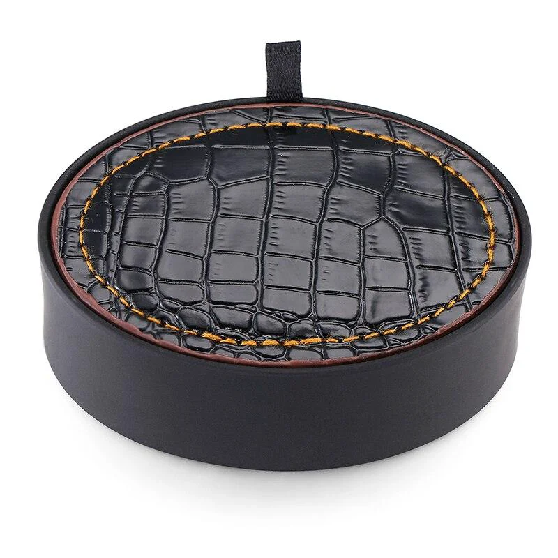 Clean Pietro Black Leather Jewelry Gift Box for Cufflinks Authentic