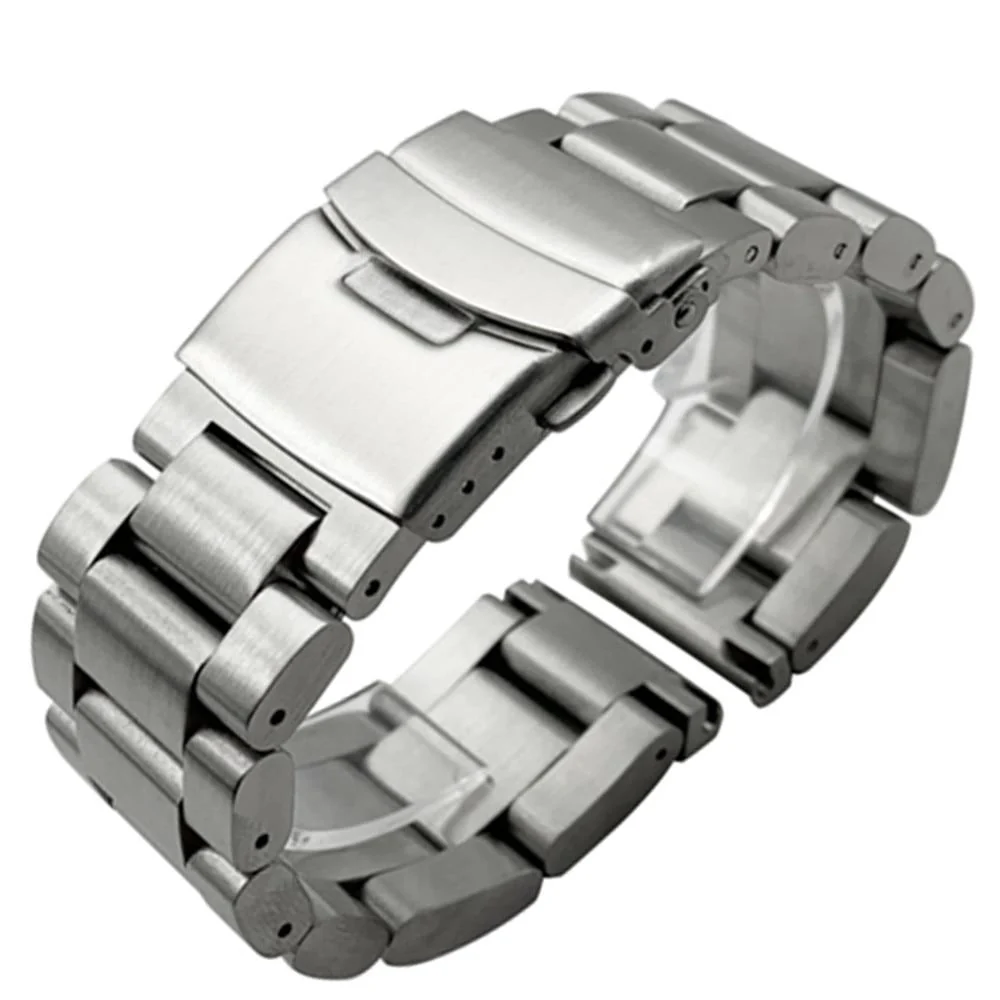 Genuine Alfredo 316L Stainless Steel Oyster Watch Strap Flexible