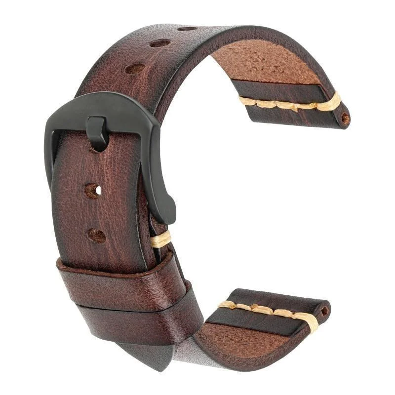 Efficient Gaston Tanned Calfskin Watch Strap With Black Tang Buckle Exclusive