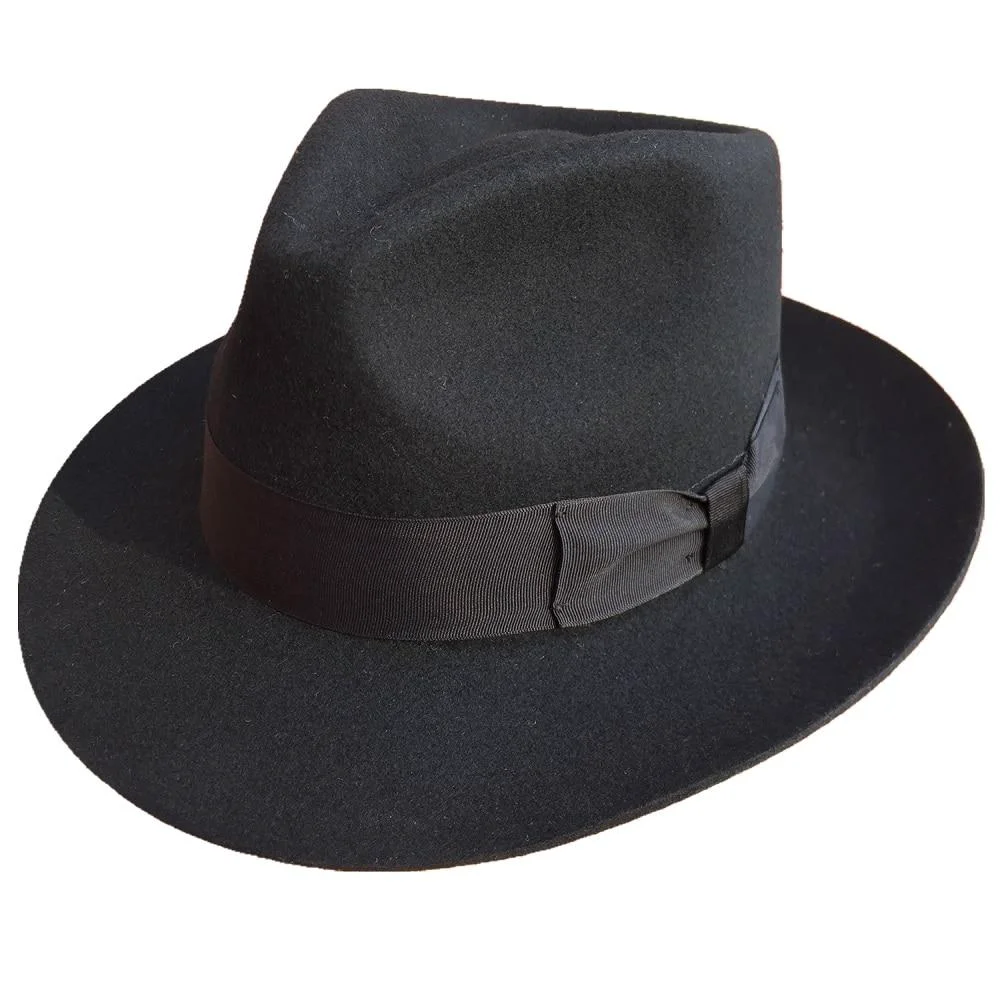 Recyclable Pietro Sombrero Fedora de fieltro de lana Verified