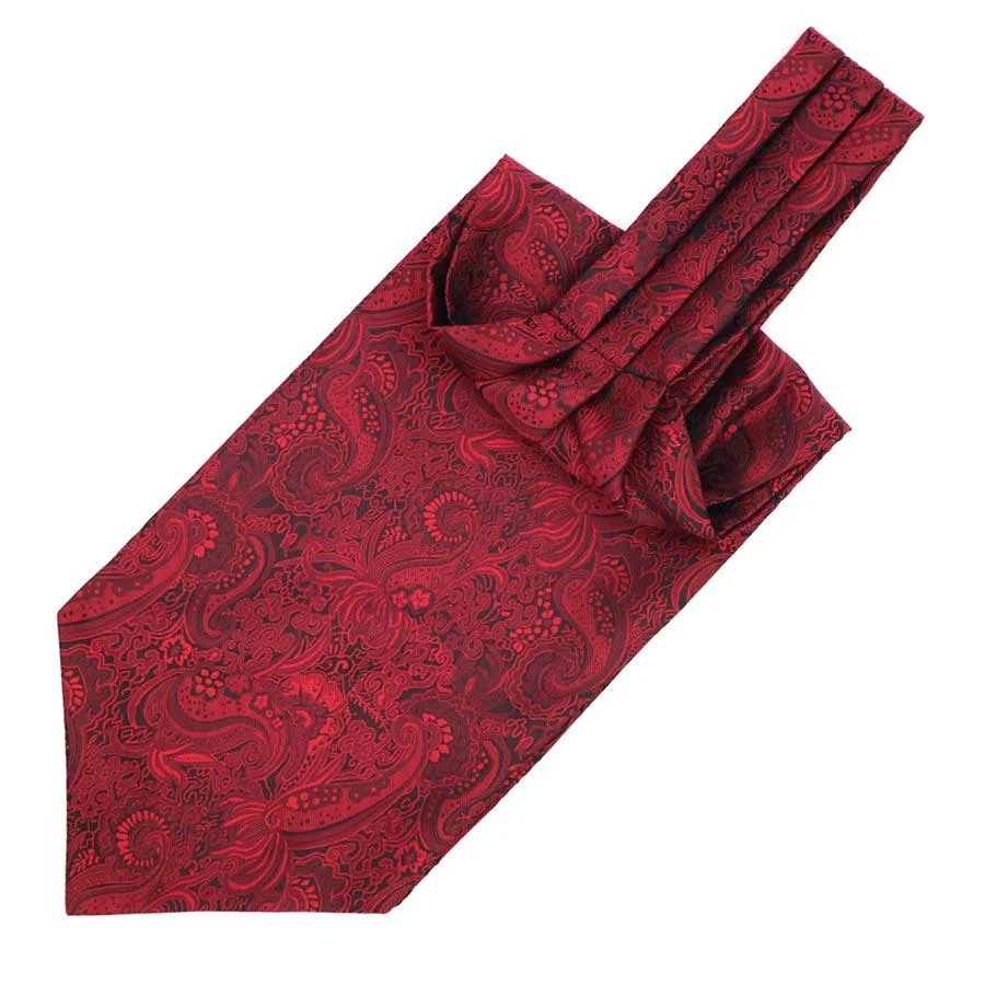 Convenient Corbata Paisley Jacquard Solid Ascot Sustainable