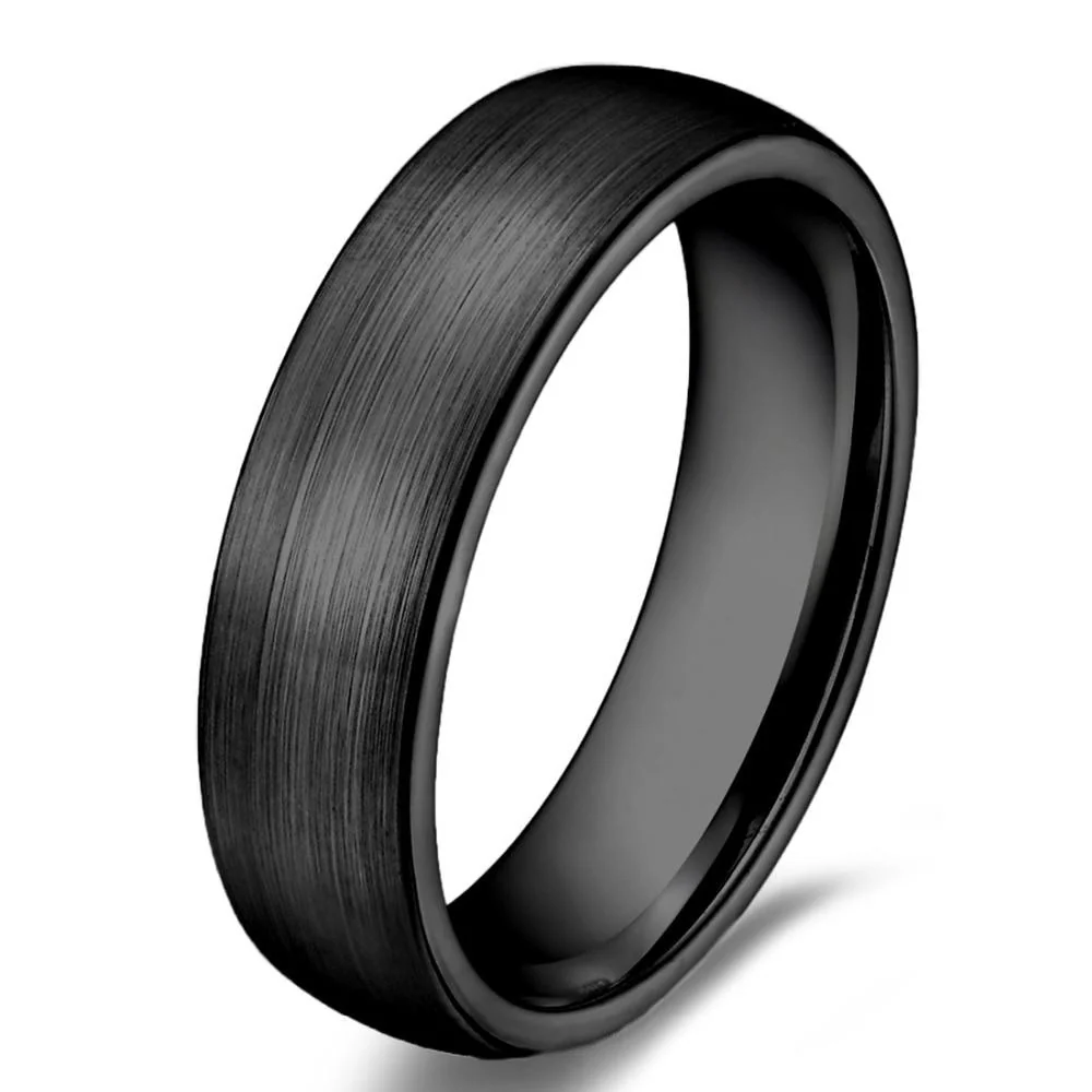 User-Friendly Anillo cerámico plano negro cepillado Efficient