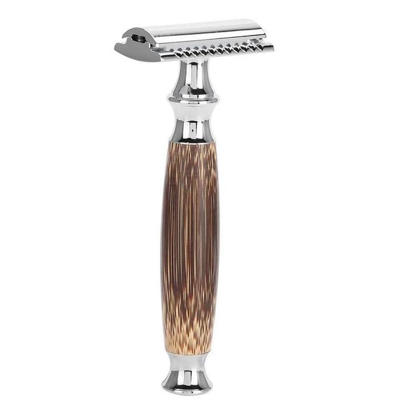 Reliable Maquinilla de afeitar de doble filo con mango de madera de bambú Elegant