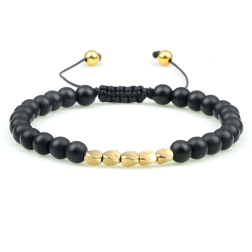Prestigious Atrani Pulsera de cuentas negro mate Certified
