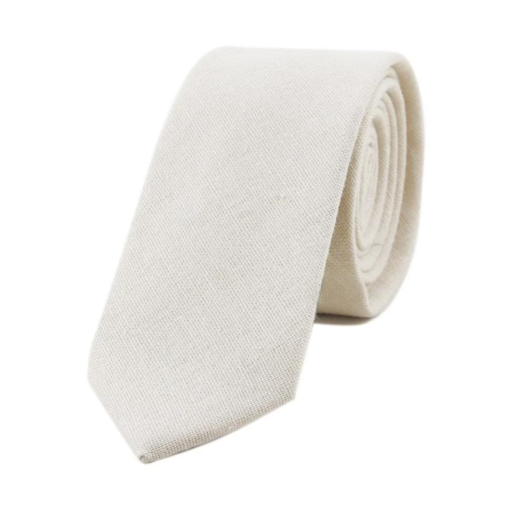 Powerful Corbata Slim de lino liso texturizado Soft
