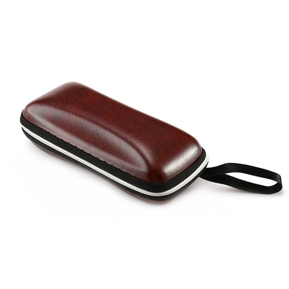 Dependable Funda de piel con cremallera para gafas de sol Advanced