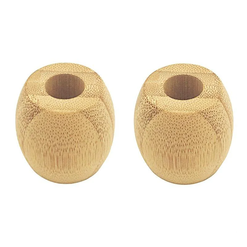 Soft Soporte para maquinilla de afeitar de madera de bambú hecho a mano Solid