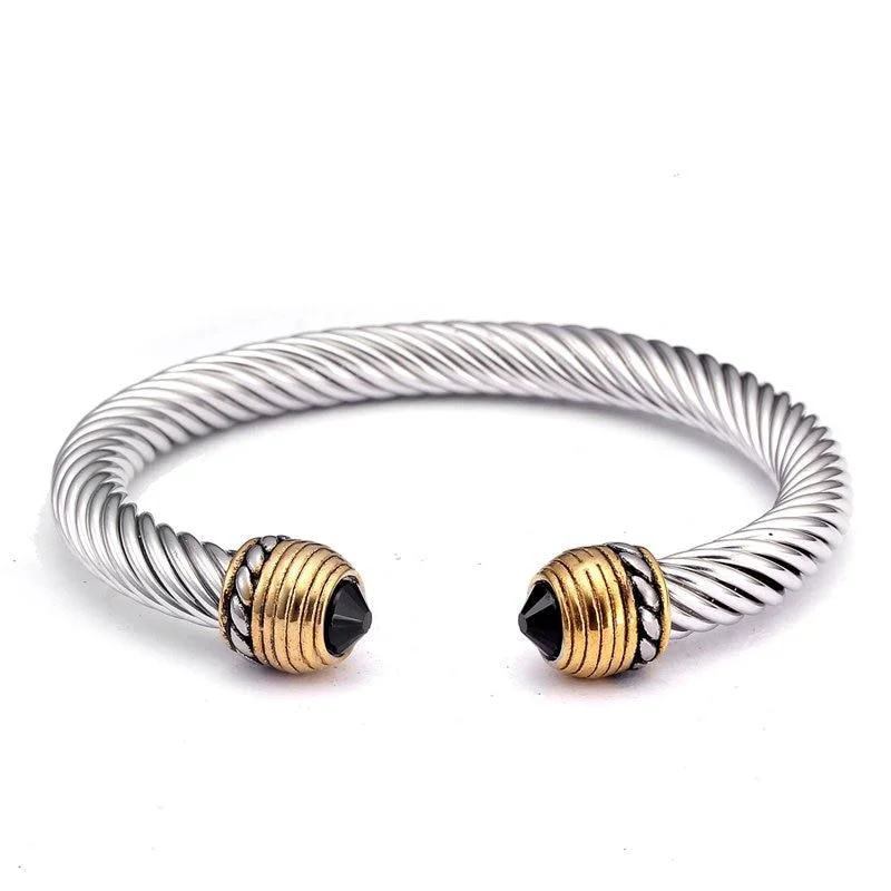 Proven Hansel Pulsera trenzada de acero inoxidable Green