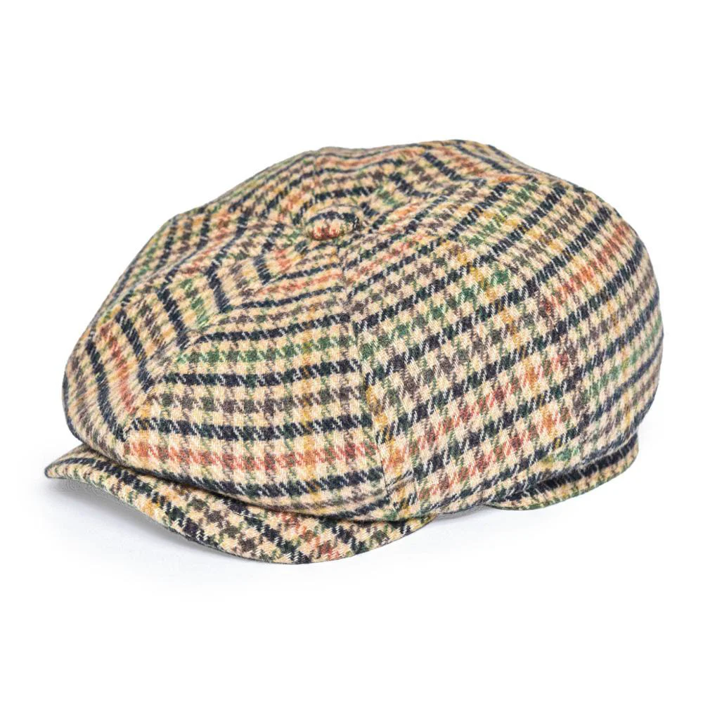 Crafted Houndstooth Tweed Newsboy Gorra Consistent