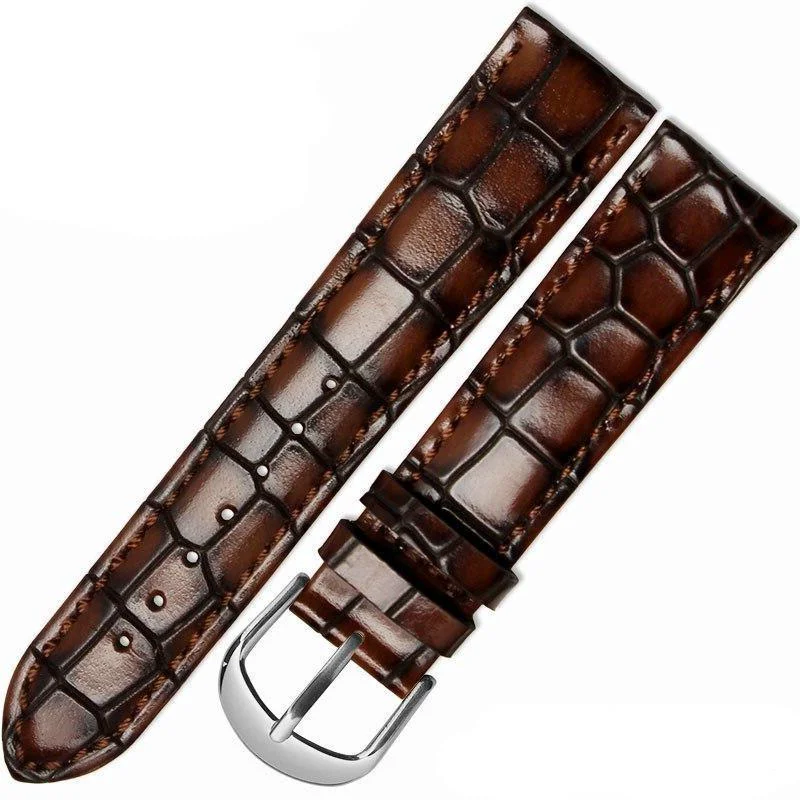 World-Class Silvio Correa de reloj de piel repujada con hebilla plateada Prestigious