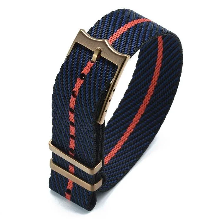 Exclusive Patrice Correa de reloj Zulu de nylon con hebilla de cobre Smooth