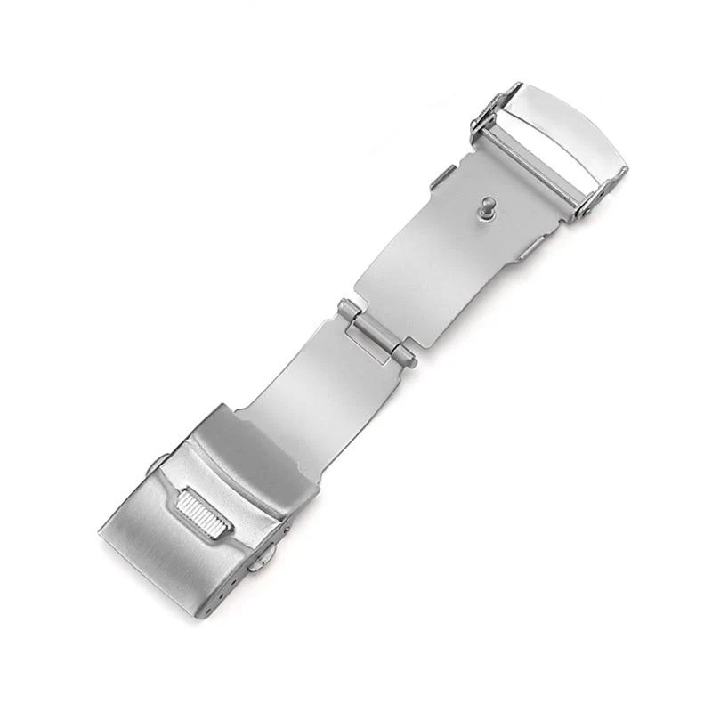 Sustainable Hebilla de acero inoxidable con cierre desplegable de doble pulsador High-End