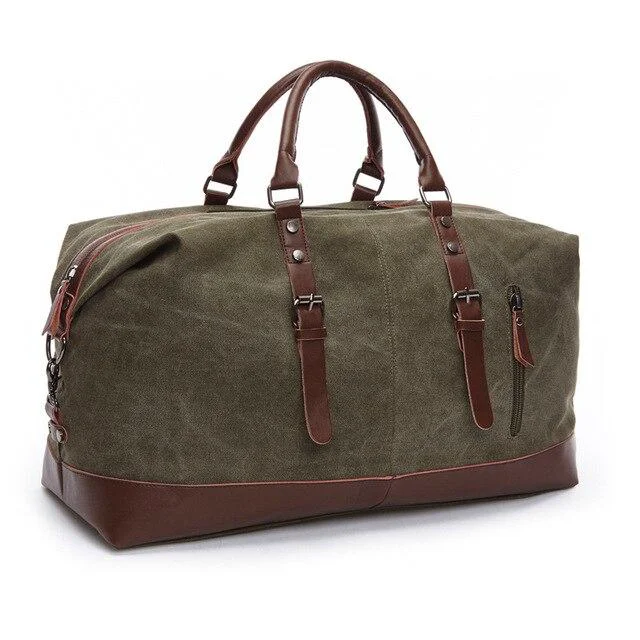 Eco-Friendly Jules Bolsa Weekender de lona y piel Fine