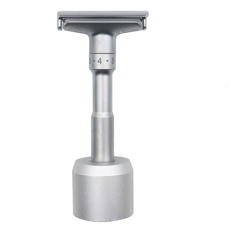 Expertly Made Maquinilla de afeitar ajustable de doble filo con soporte y cuchillas Innovative