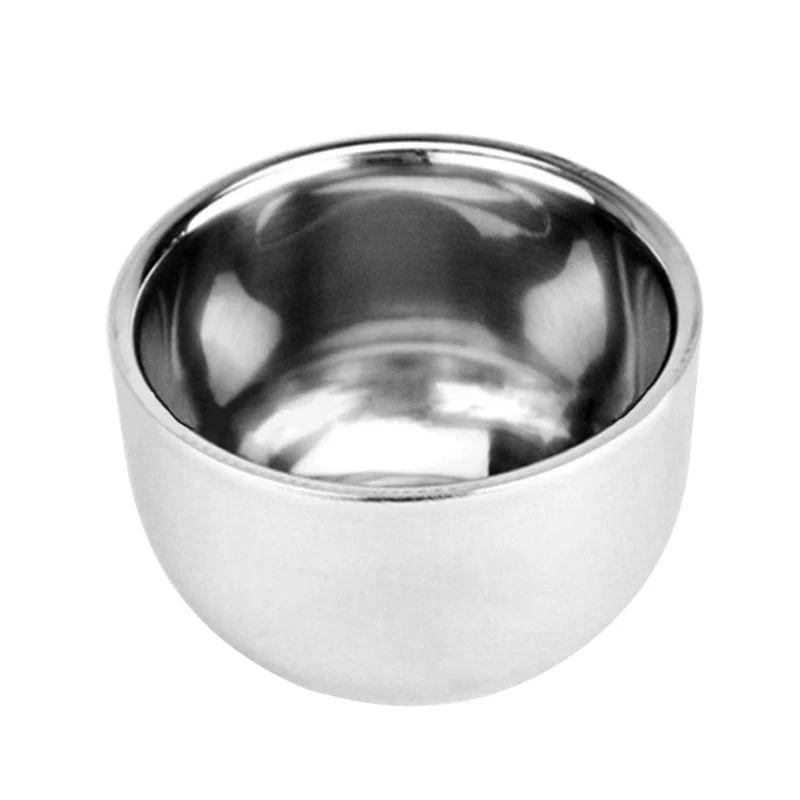 Expertly Made Brocha de afeitar de acero inoxidable de doble capa Bowl High-Performance