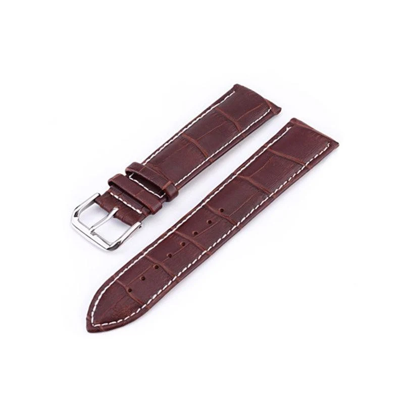 Unique Bormio Correa de reloj de piel vegetal con hebilla hebijón y pespuntes Practical