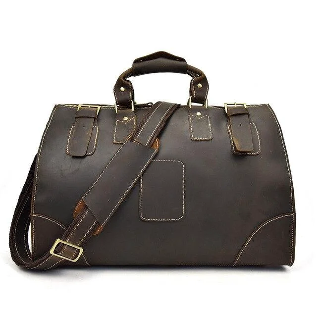 Effective Alastair Bolsa de viaje de piel Crazy Horse High-Quality
